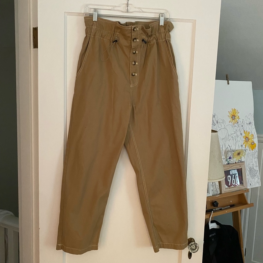 Urban Outfitters parachute pant, tan, size medium